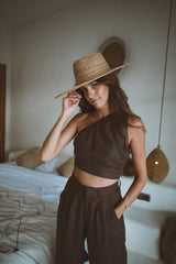 santai crop top asymétrique ay the label lisa germaneau